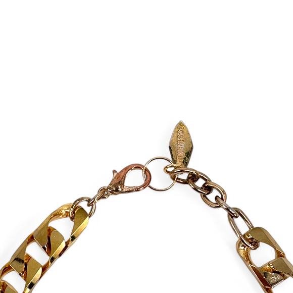 Soo Ihn Kim Heavy Chain Necklace Shiny Gold Tone 18 Inches - Picture 3 of 12